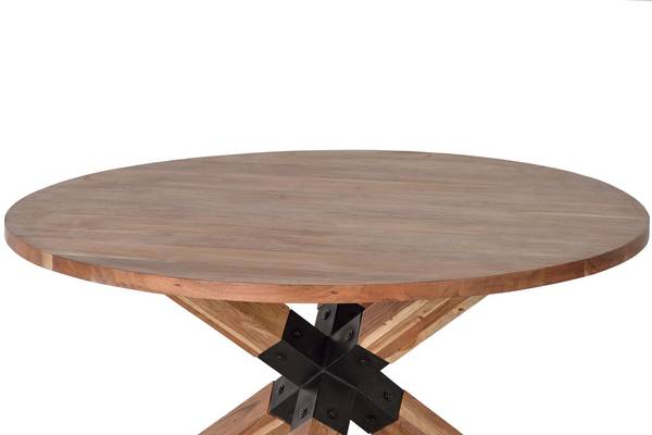 Esstisch 1150 Braun - Massivholz - 120 x 76 x 120 cm