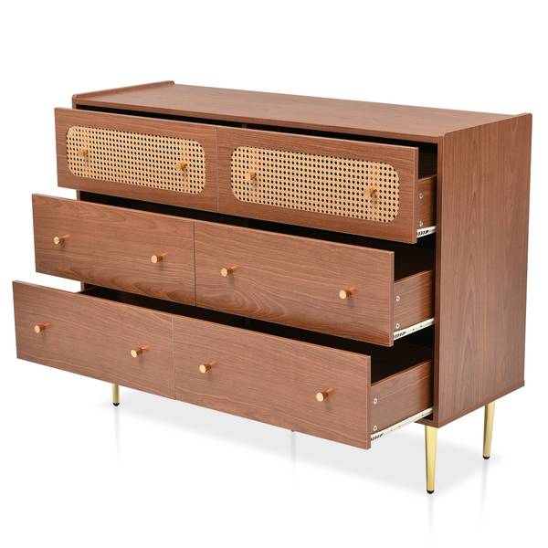 Sideboard Delmo Braun - Holzwerkstoff - Metall - 120 x 90 x 40 cm
