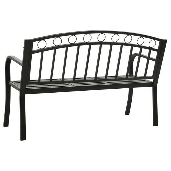 Gartenbank mit Tisch 319584 Schwarz