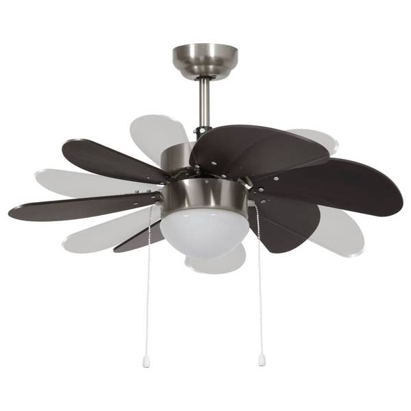 Ventilateur de plafond 3006465 Marron - Chrome - 76 x 43 x 76 cm