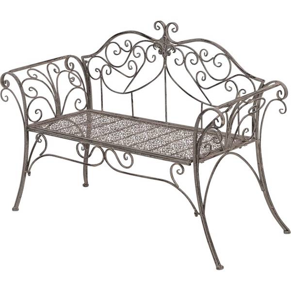 Zweisitzer-Sofa VIVA LA VIDA Grau - Metall - 47 x 53 x 133 cm