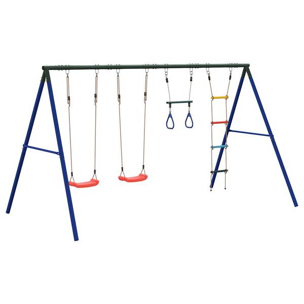 Schaukel 3283625 Rot - Stahl - Polypropylen - Polyethylen - 185 x 185 x 341 cm