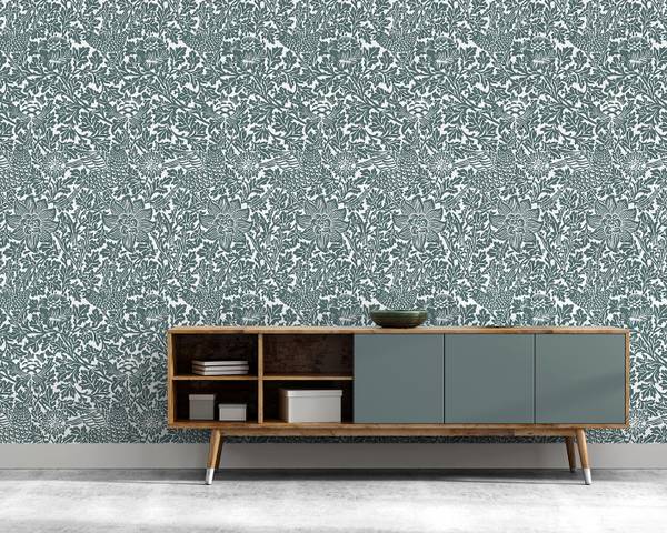 Panorama-Tapete Floresco Grün