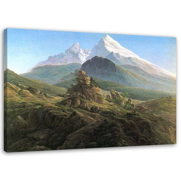 Wandbild der watzmann – c. d. friedrich 100 x 70 cm
