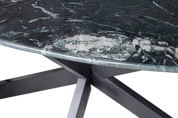 Esstisch Marmor Schwarz - Metall - 180 x 75 x 90 cm