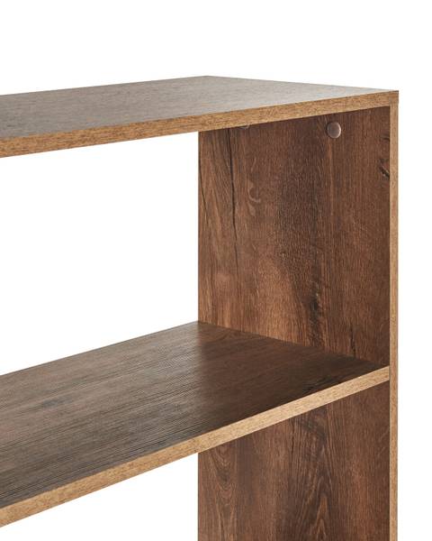 Bibliothèque NANTON Noir - Marron - Bois manufacturé - 105 x 140 x 30 cm