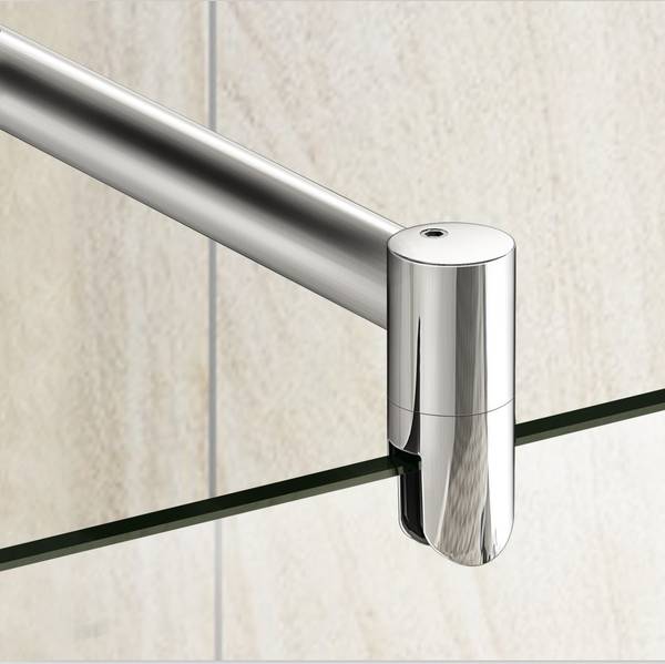 Milchglas Streifen Duschwand Walk-In Grau - Sicherheitsglas - 90 x 200 x 1 cm