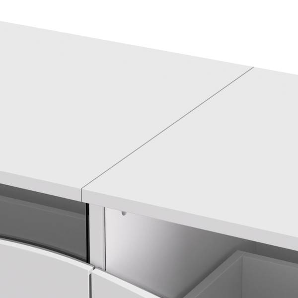 TV-meubel Astraios Ⅴ wit - plaatmateriaal op houtbasis - glas - 40 x 50 x 180 cm