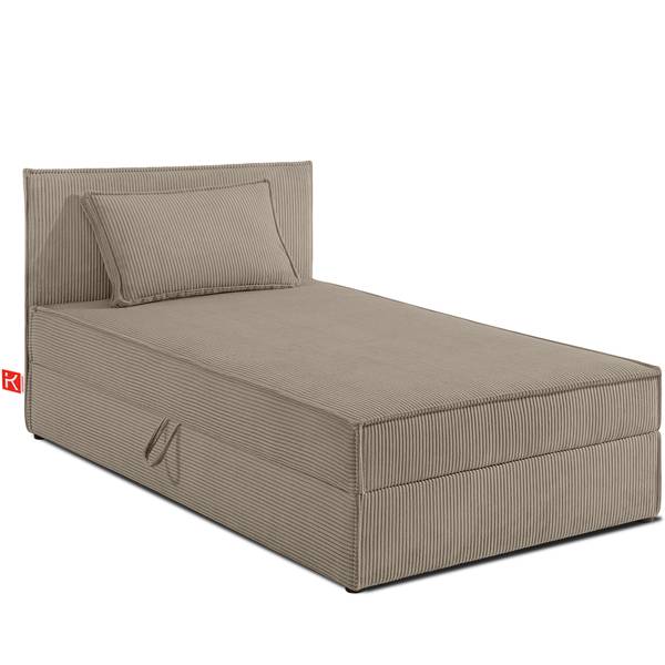Boxspring ROTI beige - Ligoppervlak breedte: 100 cm