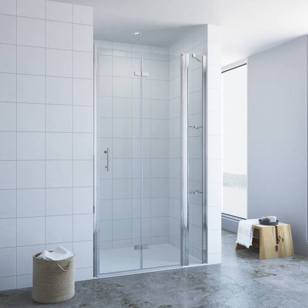 Duschtür mit Eckablage Sicherheitsglas Breite: 105 cm