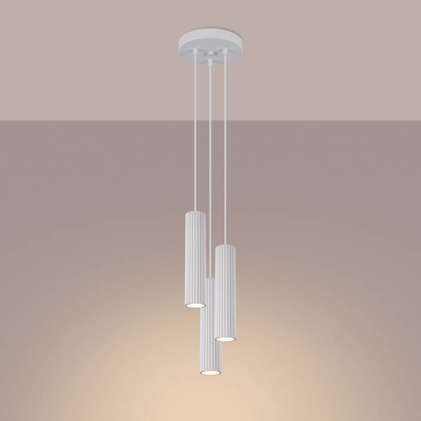 Pendelleuchte Karbon LED 4000K Weiß - 20 x 108 x 20 cm