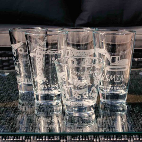 Kinderbecher Kipper Glas - 8 x 14 x 8 cm