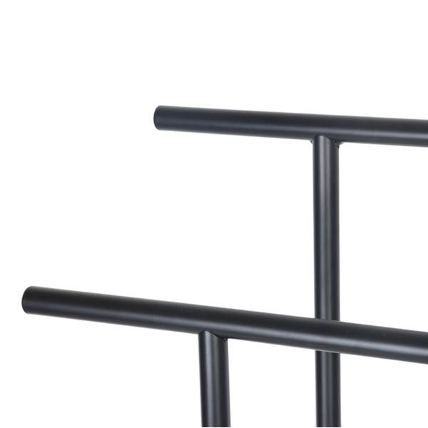 Handtuchständer mit Ablage Schwarz - Braun - Eisen - 68 x 100 x 30 cm