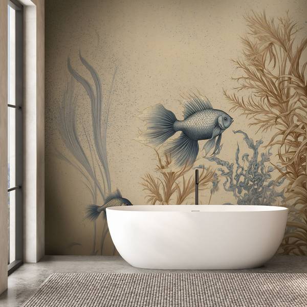 Fototapete Fische und Meerespflanzen 350 x 245 cm