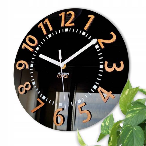 Wanduhr Eros Schwarz - Kunststoff - 28 x 28 x 4 cm