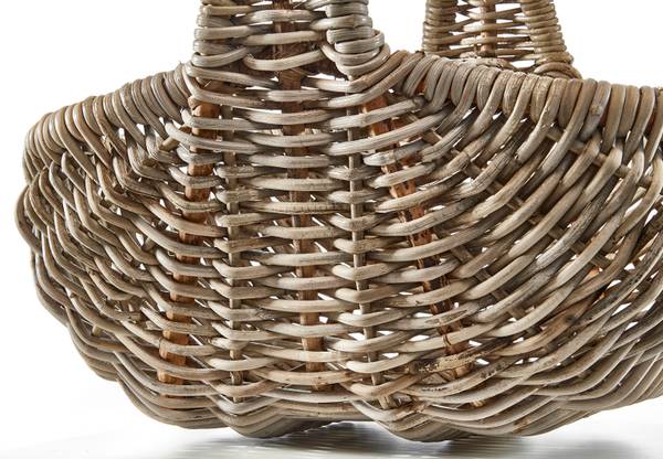 Einkaufskorb GIULIA Grau - Rattan - 37 x 40 x 48 cm