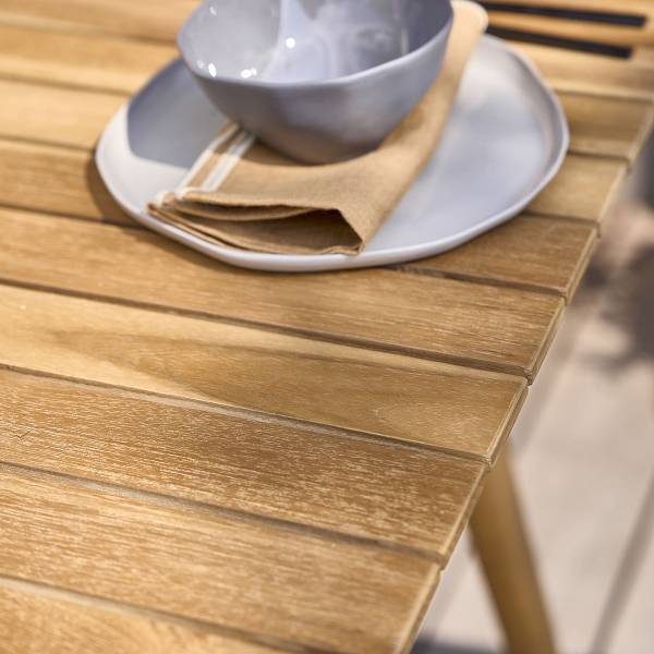 Gartentisch APRIL Beige - Massivholz - 80 x 75 x 80 cm