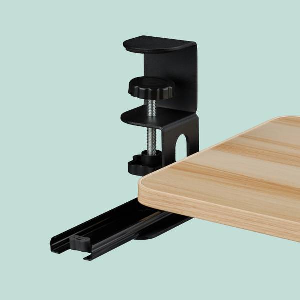 Ausziehbare Tastaturablage zum Klemmen Schwarz - Hellbraun