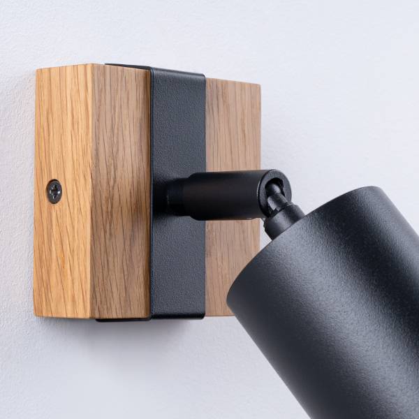Wandlamp Fager Schwarz - Stahl - 17 x 13 x 8 cm