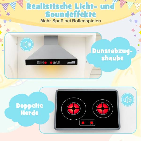 Eck Spielküche FY32202 Weiß - Holzwerkstoff - 92 x 94 x 122 cm