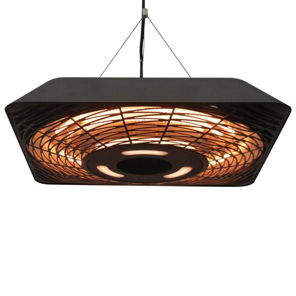 Deckenheizstrahler CO235 Schwarz - Metall - 45 x 10 x 45 cm