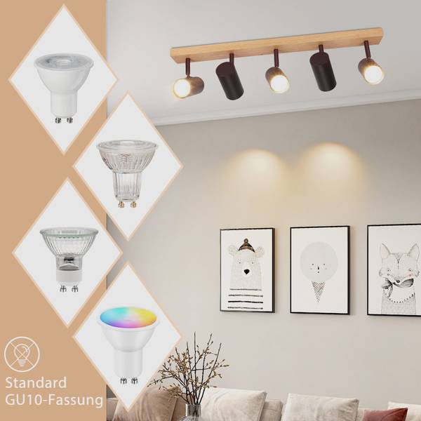 Plafondspot DADp zwart - ijzer - 11 x 15 x 63 cm