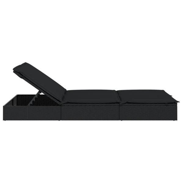 Sonnenliege 3032640 Schwarz