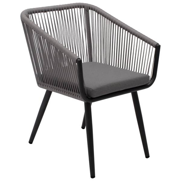 Gartenstuhl RIVA (2er Set) Grau - Aluminium - 58 x 79 x 68 cm