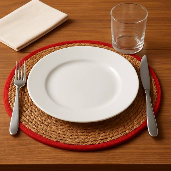 Tischset 89723 Rot - Naturfaser - 35 x 1 x 35 cm