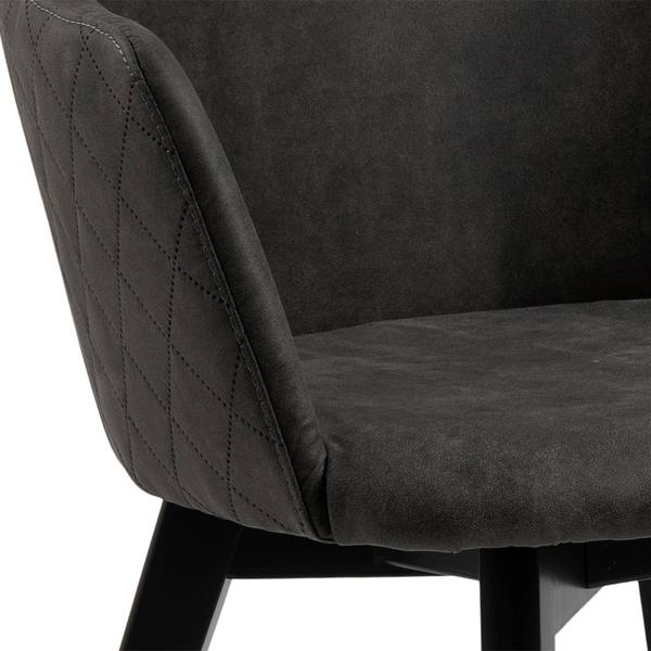 Esszimmerstuhl Bea 2er Set Grau - Textil - 62 x 80 x 59 cm