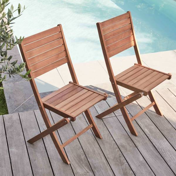 Stühle 2er-Set Canet Braun - Massivholz - 48 x 92 x 53 cm