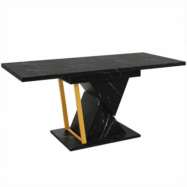 Esstische Tectum Schwarz - Holzwerkstoff - 110 x 76 x 80 cm