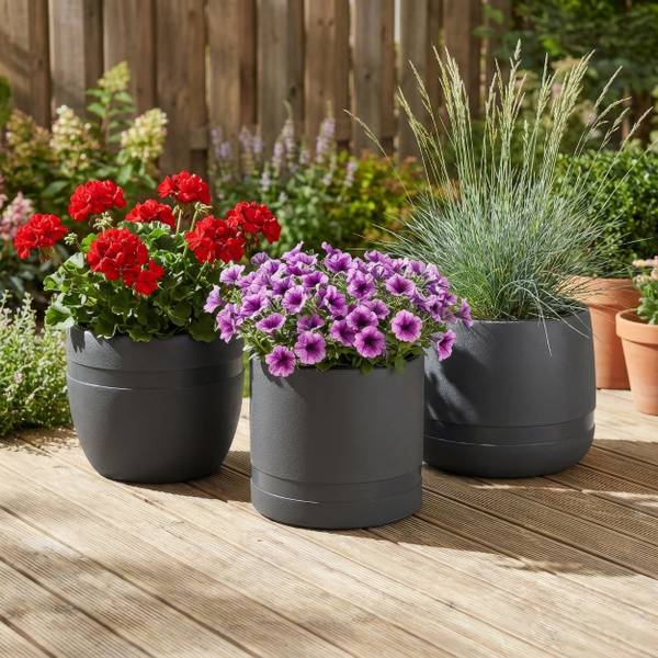 Blumentopf Luna Grau - 42 x 32 x 42 cm