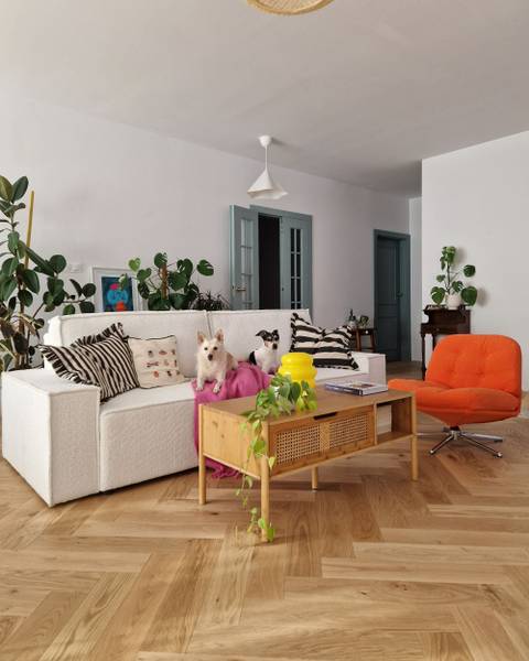 Couchtisch SURREY Blau - Bambus - 99 x 43 x 1 cm