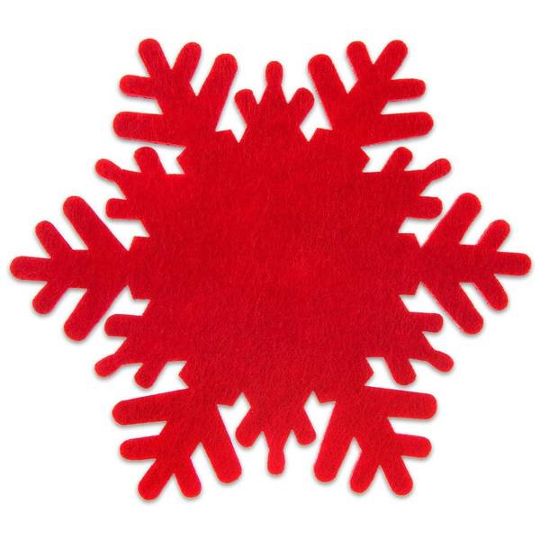 Tassenuntersetzer 6er Set 710829 Rot - Filz - 13 x 1 x 14 cm