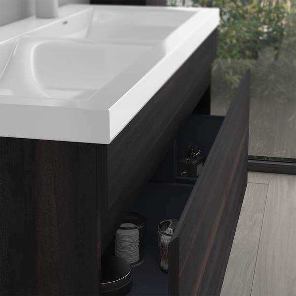 Badmöbel-Set Botanica (2er-Set) Braun - Holzwerkstoff - 144 x 55 x 48 cm