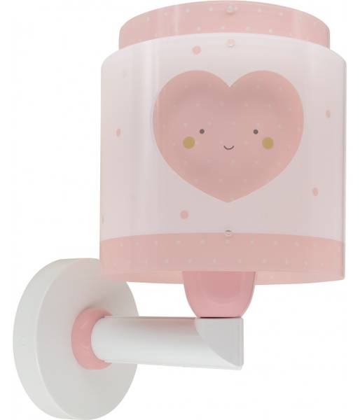 KinderWandleuchte Herz Pink - Kunststoff - 15 x 24 x 20 cm