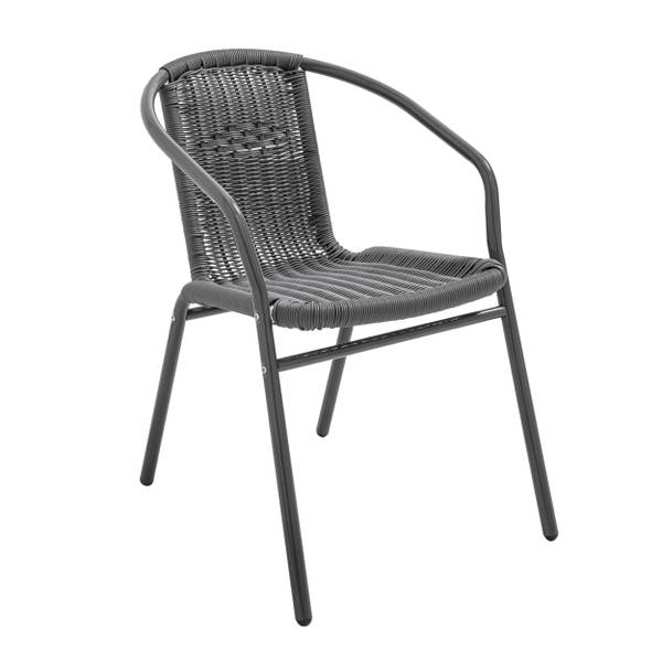 Bistrotisch mit 4 Stühle Time square Braun - Massivholz - 70 x 70 x 70 cm