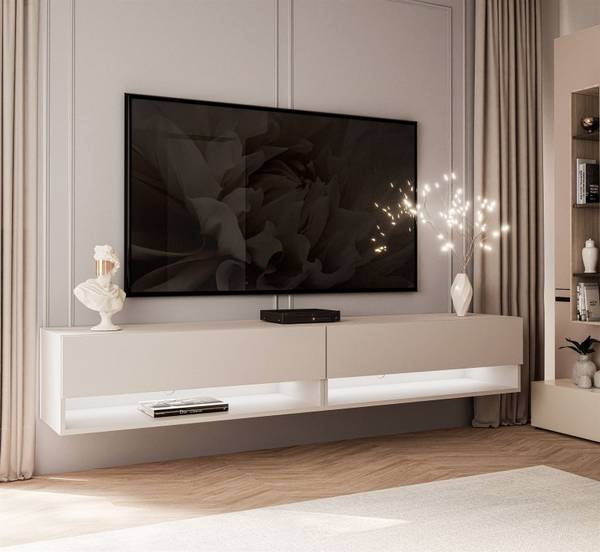 TV-Schrank CALANTE Beige - Holzwerkstoff - 180 x 30 x 35 cm