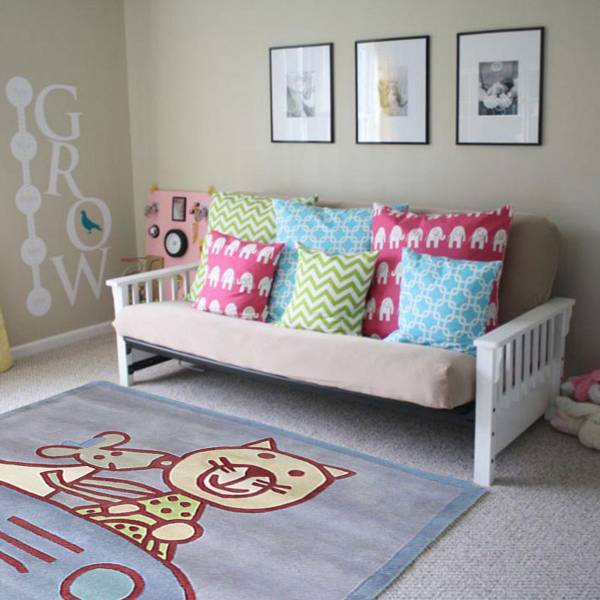 Tapis SOURICETTE Mauve - Fibres naturelles - 150 x 150 x 150 cm