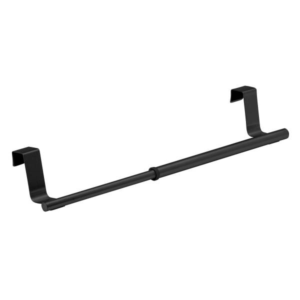 verstellbarer Handtuchhalter Schwarz - Metall - 36 x 6 x 7 cm