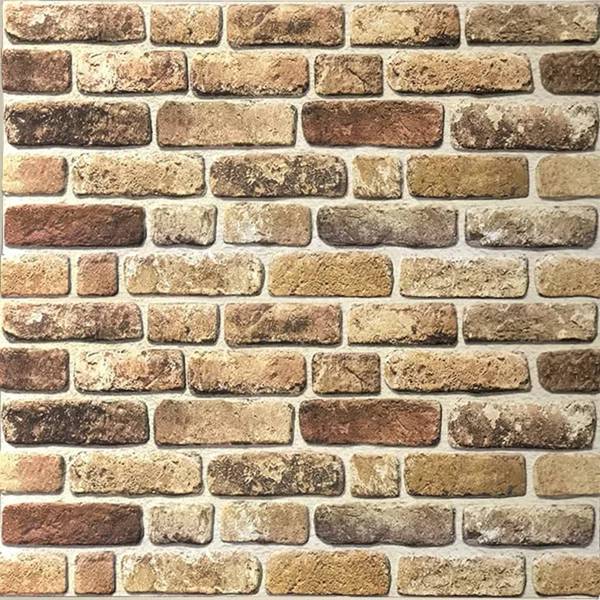 Wandpaneel 332926 (10er Set) Beige - Kunststoff - 50 x 1 x 100 cm