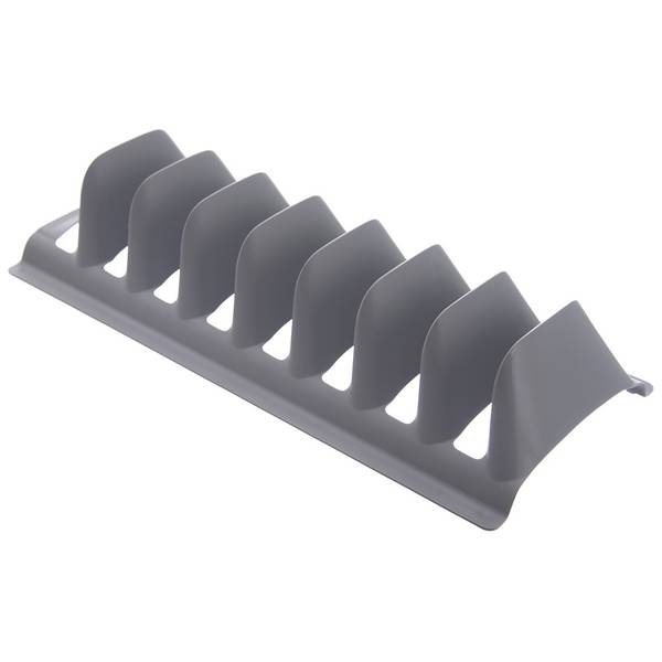 Deckel- und Tellerhalter Grau - Kunststoff - 14 x 6 x 30 cm