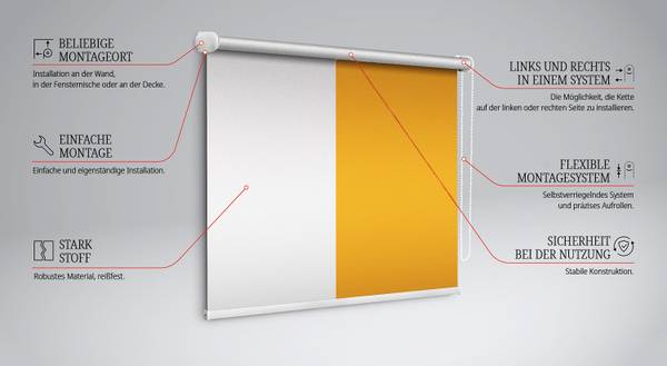 Verdunkelungsrollo AMBER 60 x 140 cm