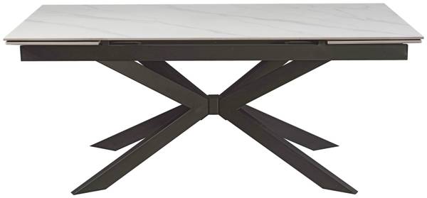 Ausziehtisch LEON Weiß - Keramik - Metall - 260 x 76 x 90 cm