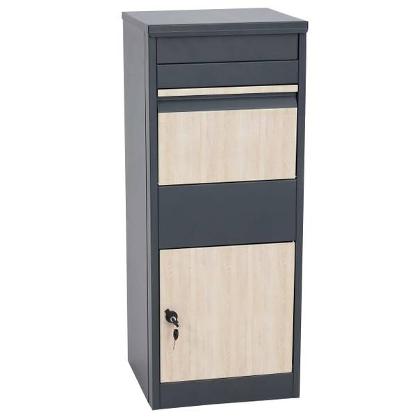 Paketkasten Claymont Anthrazit - Braun