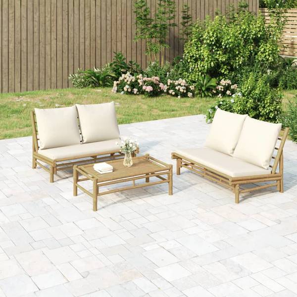 Garten Lounge Set 3028696-2 (3-teilig) Weiß - Polyester - 55 x 33 x 100 cm
