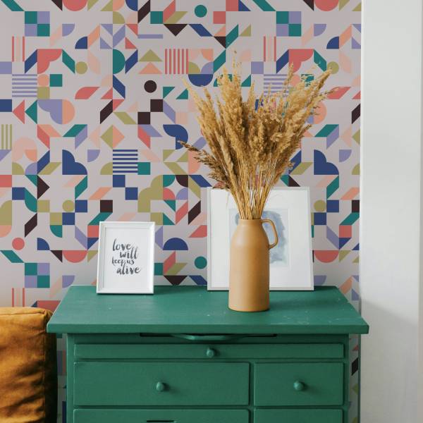 Papier peint  Moncloa Blanc 525 x Blanc - Largeur : 525 cm