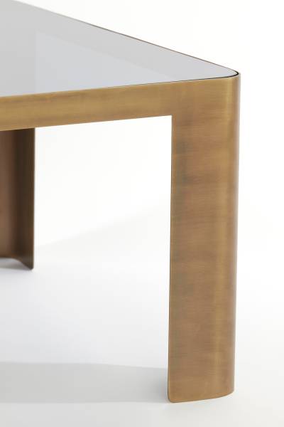 Tisch OXE Braun - Metall - 75 x 40 x 75 cm