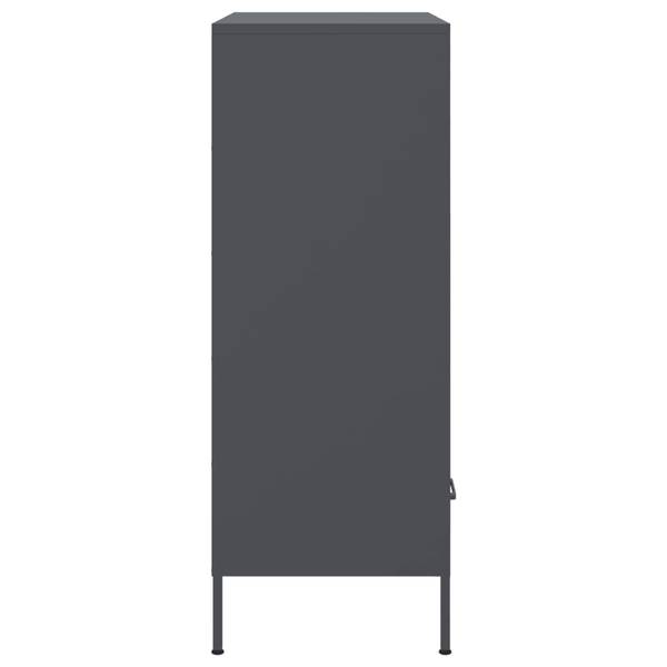 Highboard DE4813 Grau - Metall - 39 x 102 x 68 cm